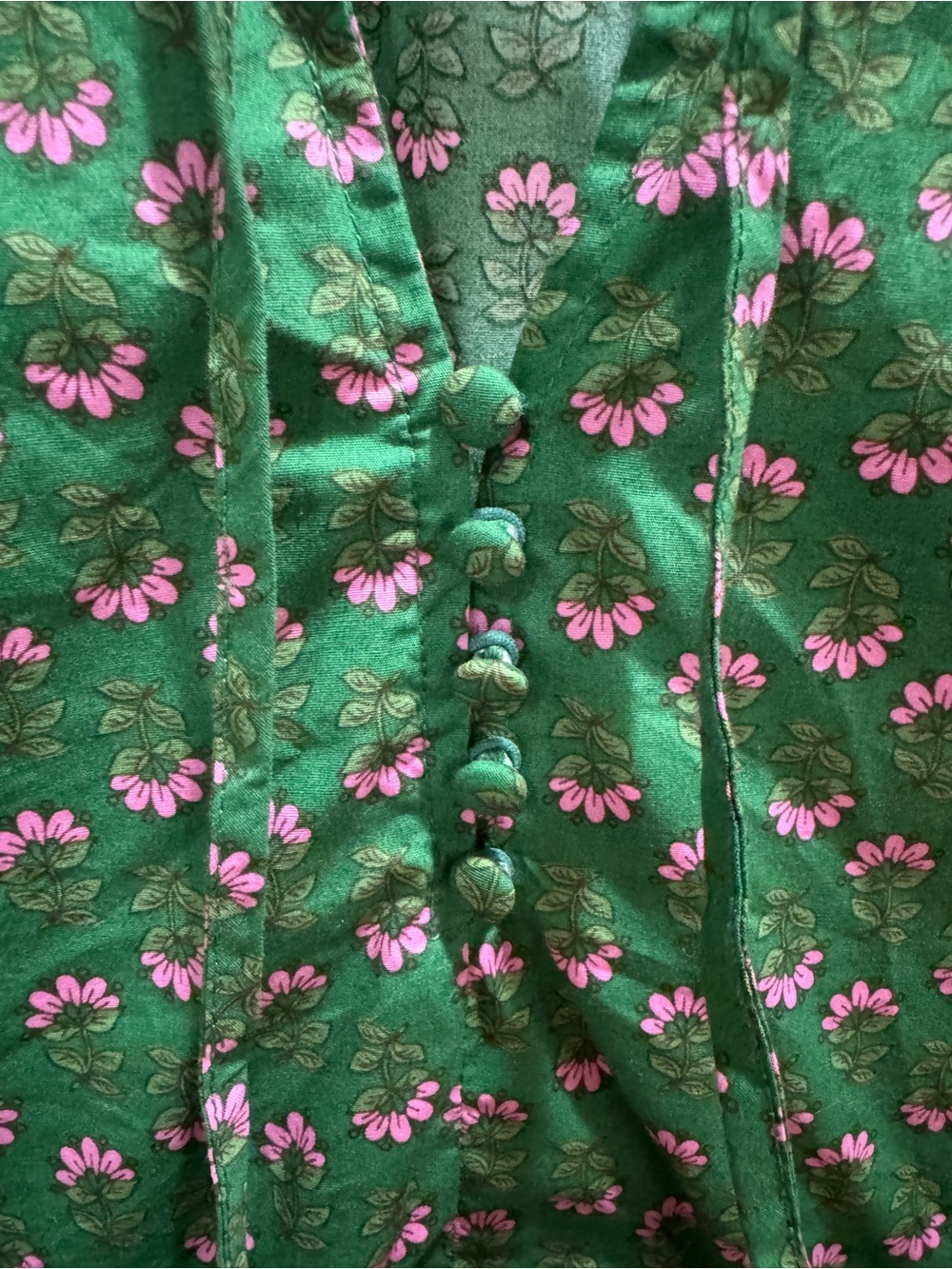 Sugarlips Green Floral Tiered Dress - Picture 3 of 12